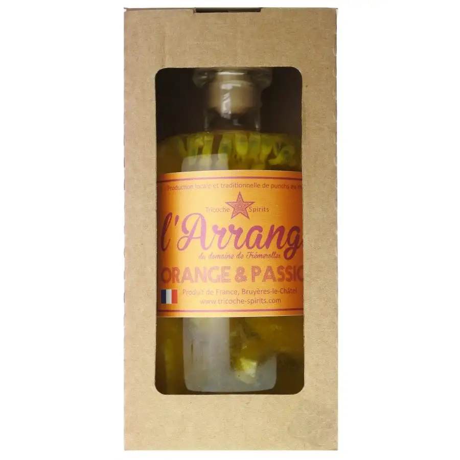 Bottle of Tricoche Spirits L’Arrangé Orange Passion