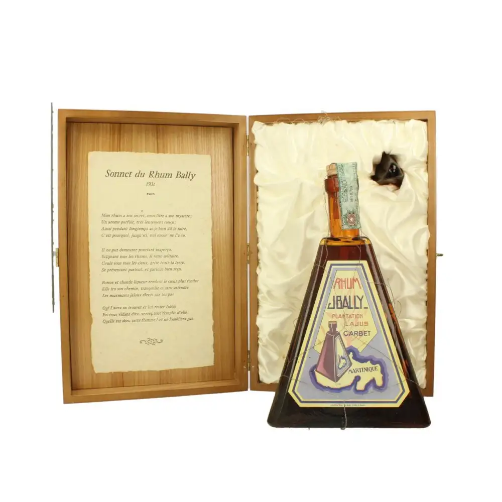 Bottle of J. Bally Plantation Lajus du Carbet 1931