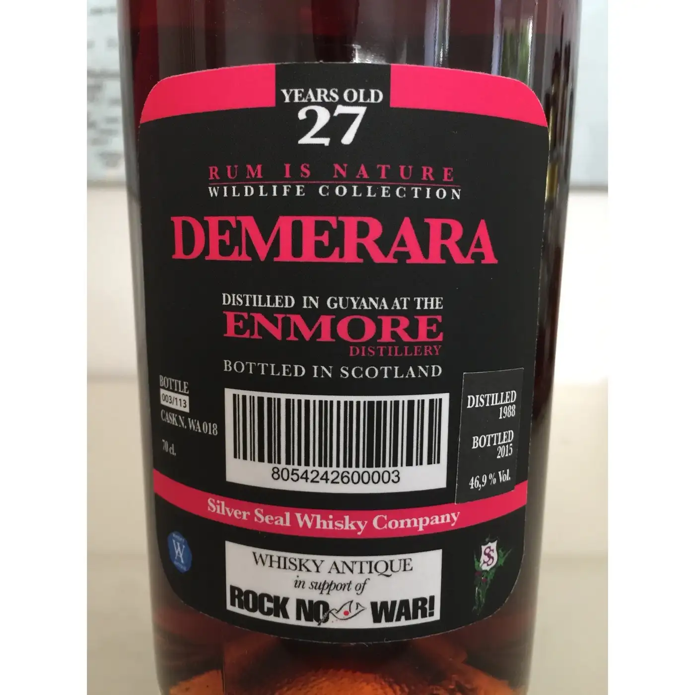 Image haute résolution de Silver Seal Enmore Demerara (Pink Label) 1988