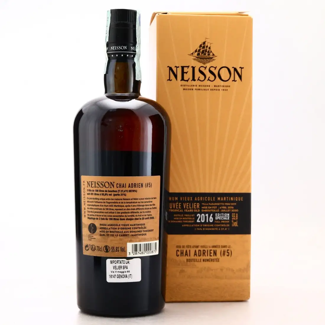 Image haute résolution de Velier Neisson Cuvée Chai 5 Adrien 2016