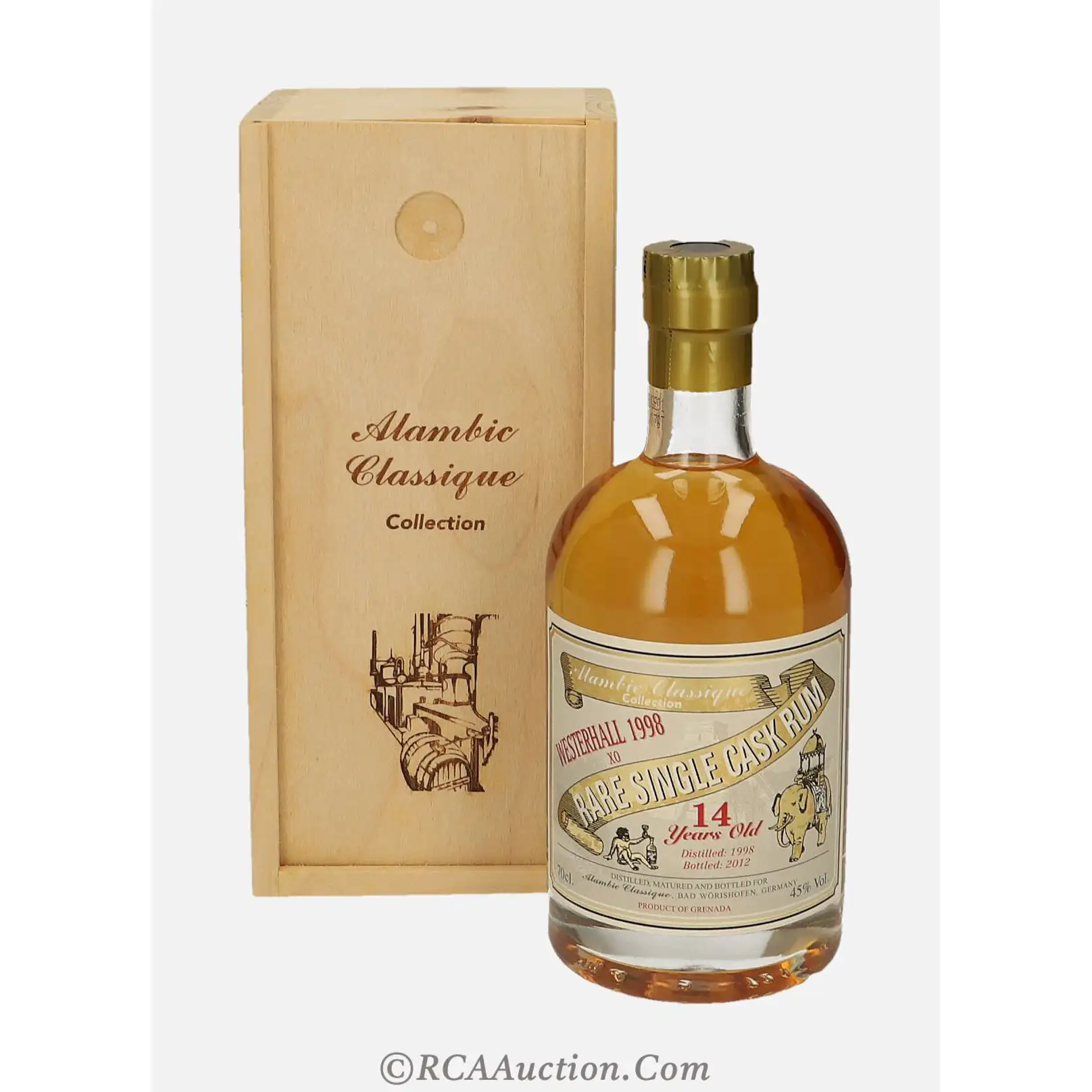 Bottle of Alambic Westerhall Estate Rare Single Cask Rum 1998