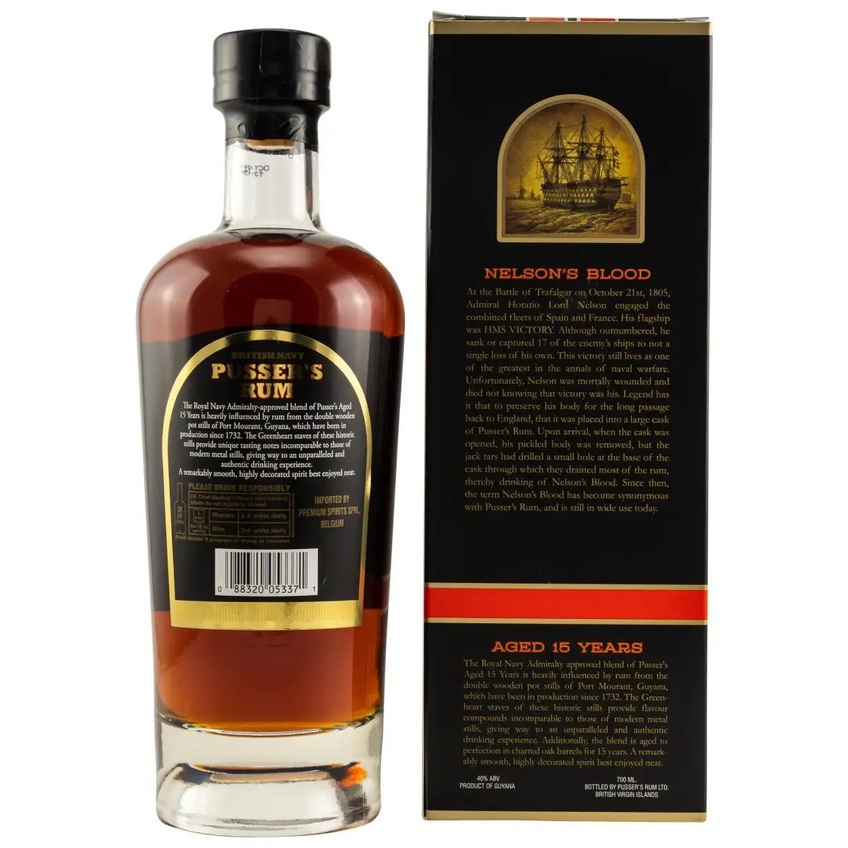 Image haute résolution de Pusser‘s Rum Aged 15 Years 2003