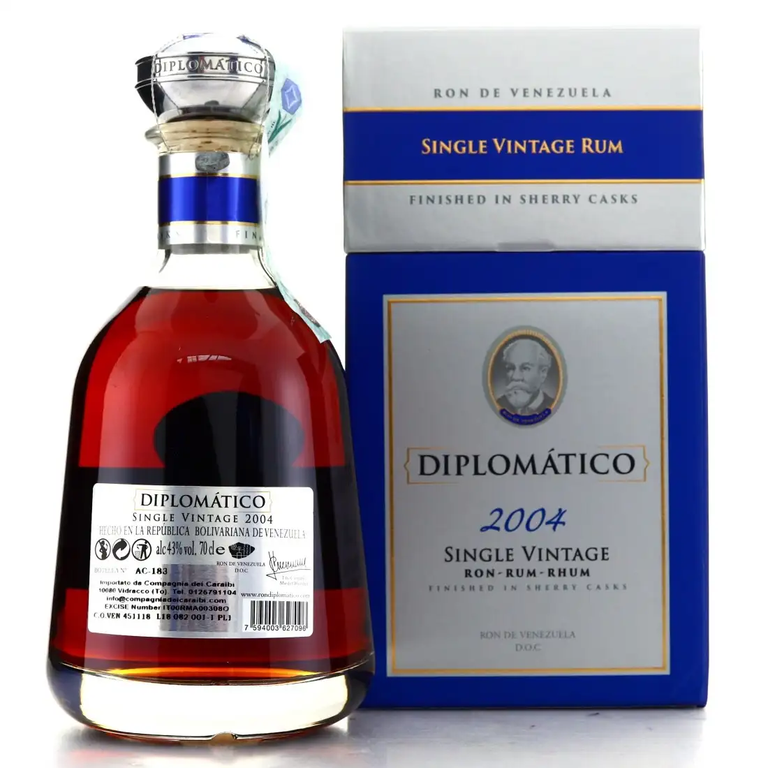 High resolution image of Diplomático Single Vintage 2004