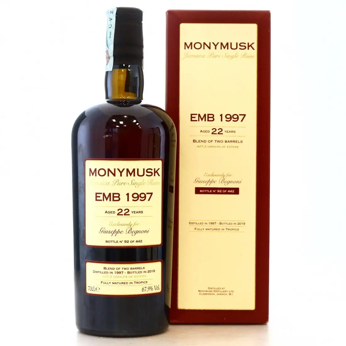 Bottle of Velier Clarendon Exclusive for Guiseppe Begnoni EMB 1997