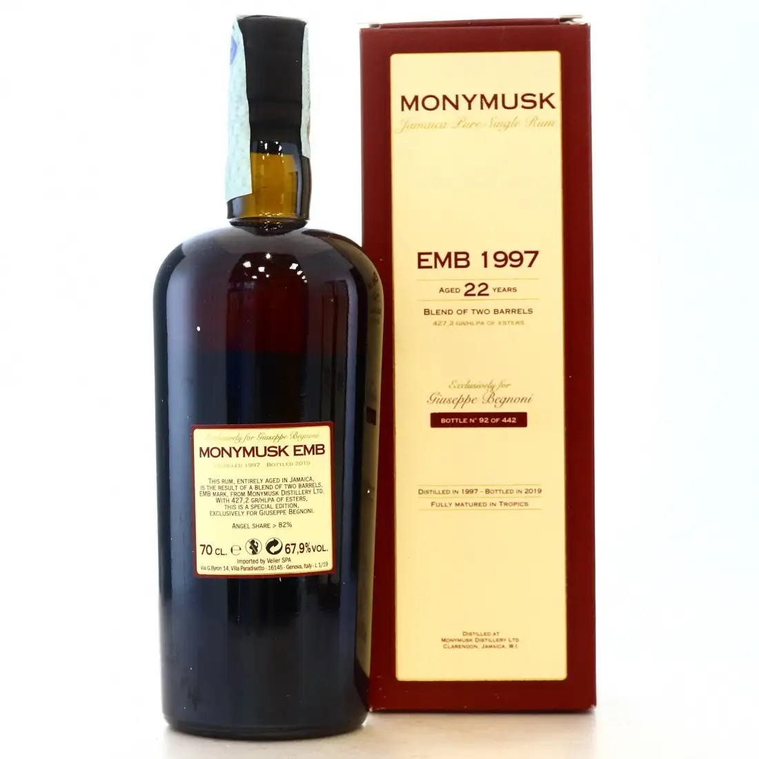 High resolution image of Velier Clarendon Exclusive for Guiseppe Begnoni EMB 1997