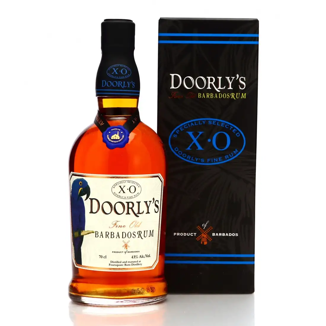 Bottle of Foursquare Doorly’s XO Fine Old Barbados Rum