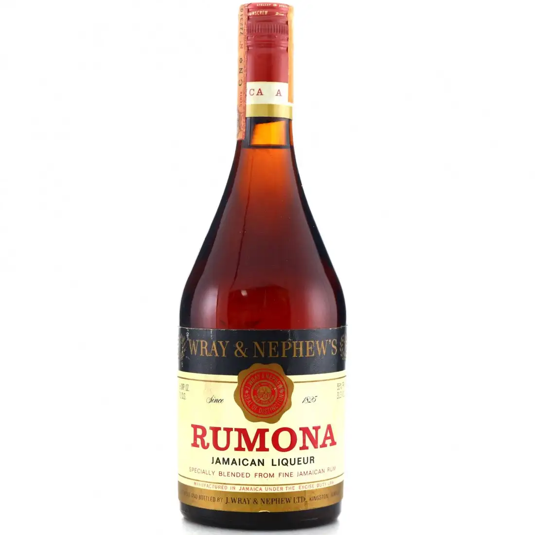 Bottle of J. Wray & Nephew LTD. Rumona Liqueur