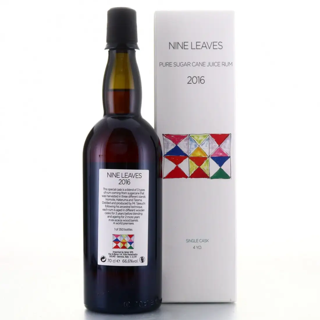 Image haute résolution de Velier Nine Leaves Japoniani Pure Sugar Cane Juice Rum 2016