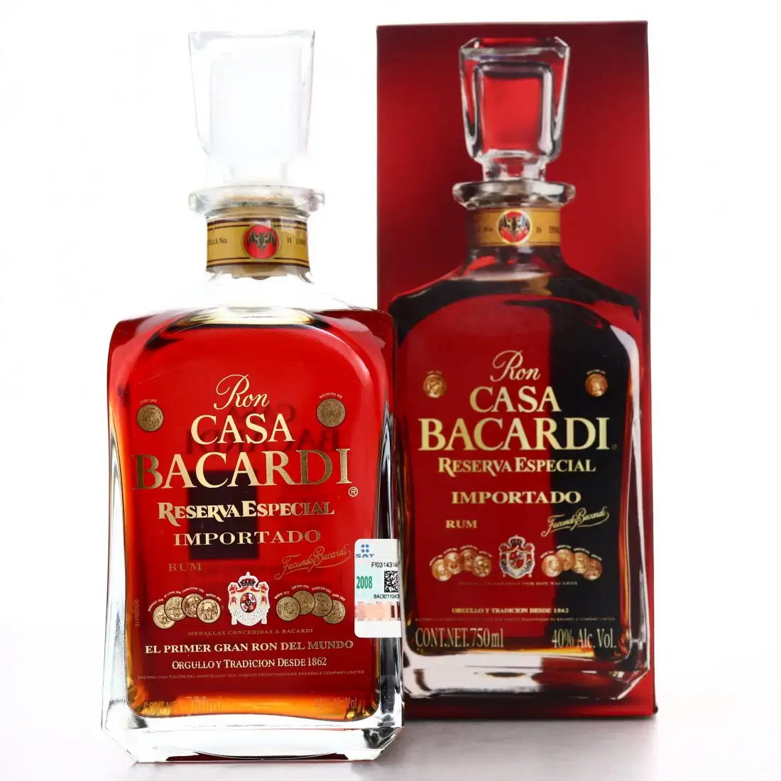 Bottle of Bacardi Casa Bacardi Reserva Especial Importado 2002