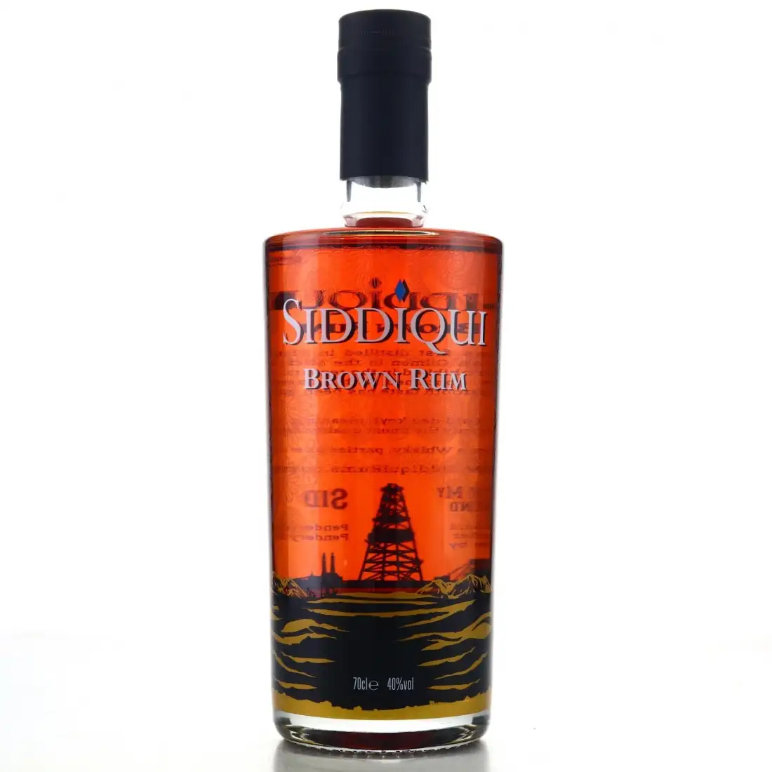 Bottle of Penderyn Siddiqui Brown Rum