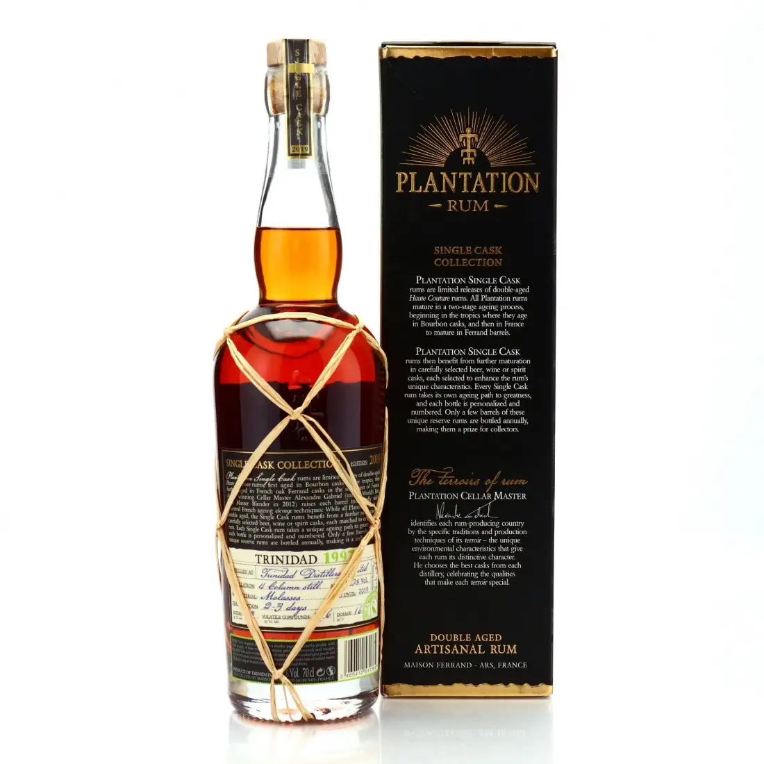 Image haute résolution de T.D.L Plantation Trinidad 1997 - Single Cask 2019