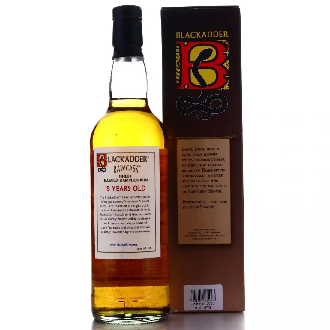 Image haute résolution de Blackadder Hampden Raw Cask Rum 2000