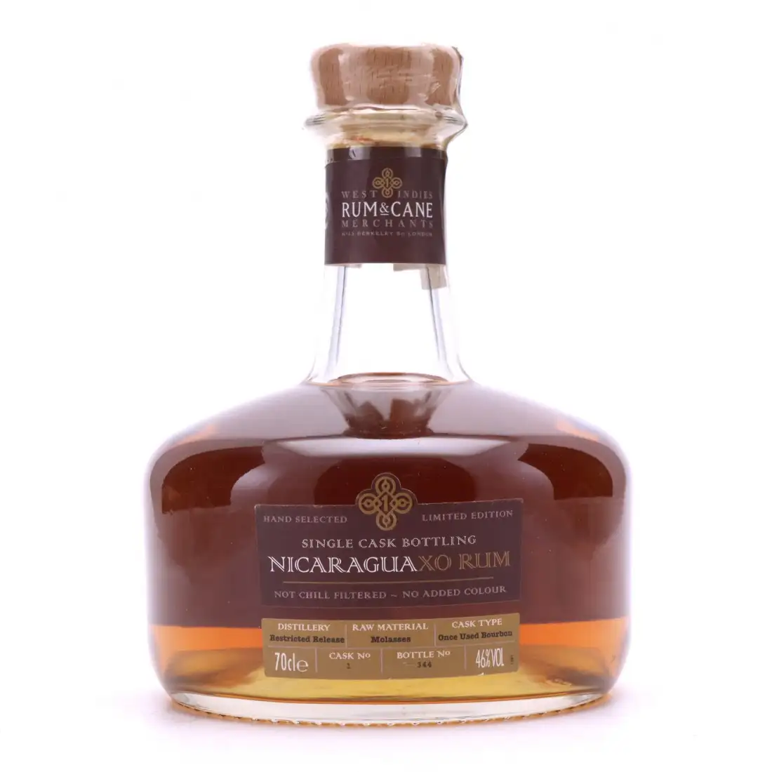 Bottle of Crucial Drinks Rum & Cane Nicaragua XO Rum