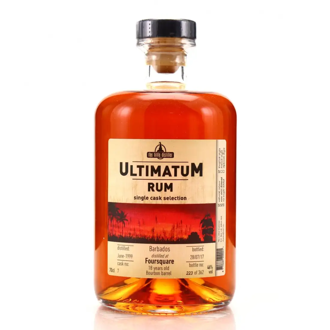 Bottle of The Little Distiller Foursquare Ultimatum Rum 1999