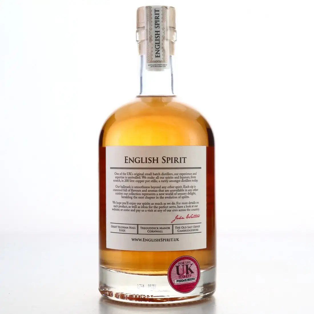 Image haute résolution de English Spirit Co. English Spiced Rum 2019
