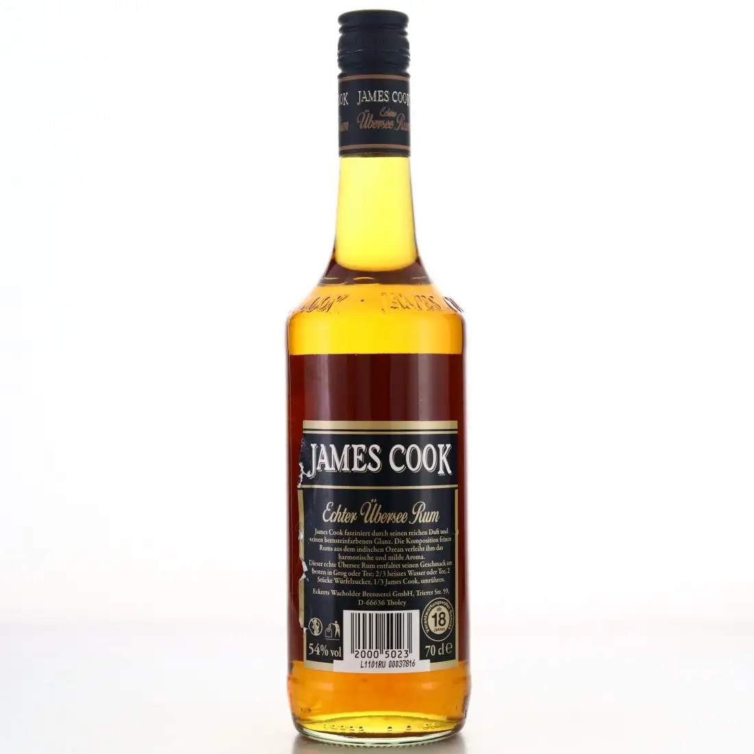 High resolution image of James Cook Echter Übersee Rum