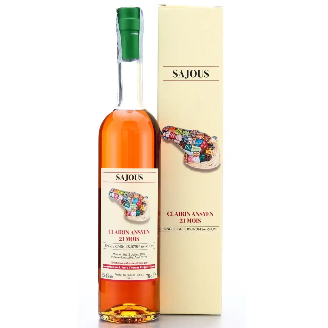 Bottle of Velier Chelo Clairin Ansyen Sajous 2017