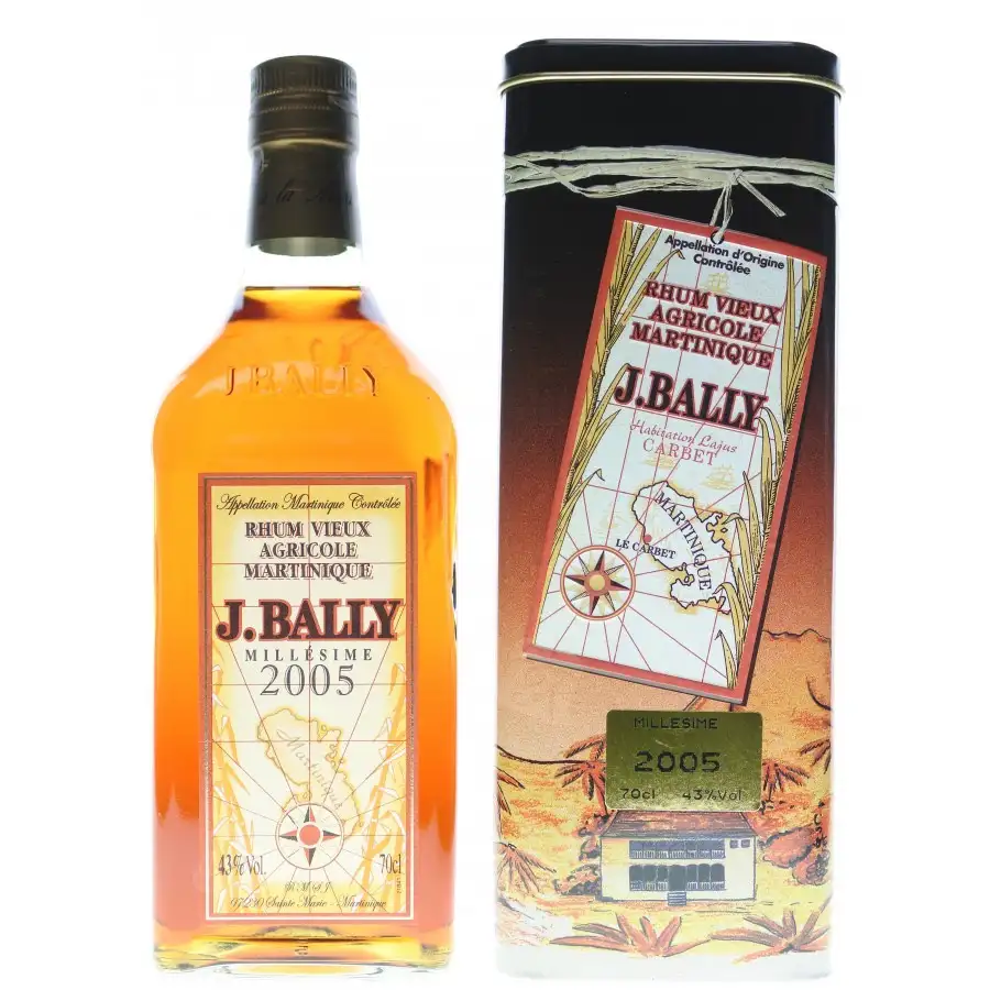 Bottle of J. Bally Millésime 2005