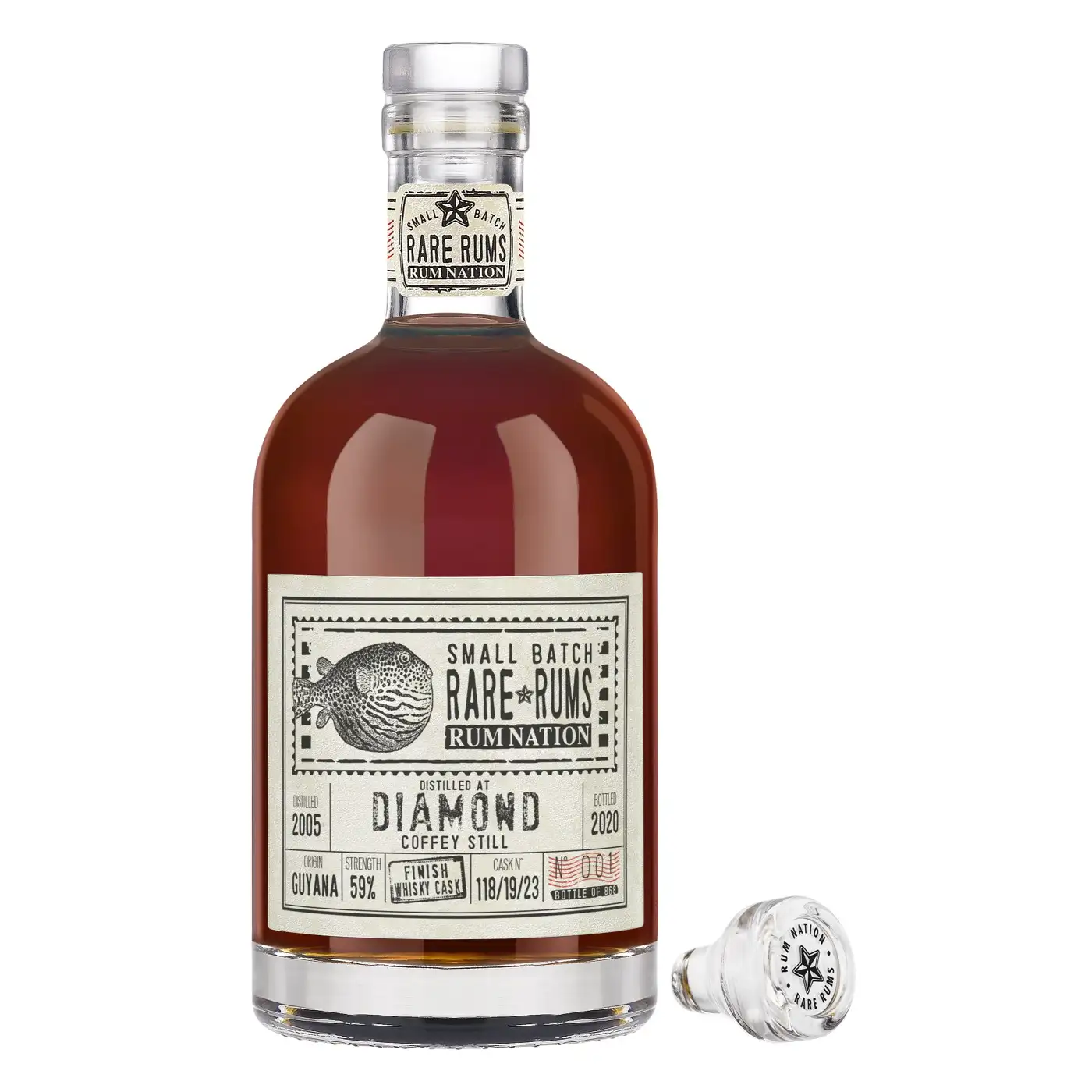 Bottle of Rum Nation Diamond Small Batch Rare Rums SV 2005