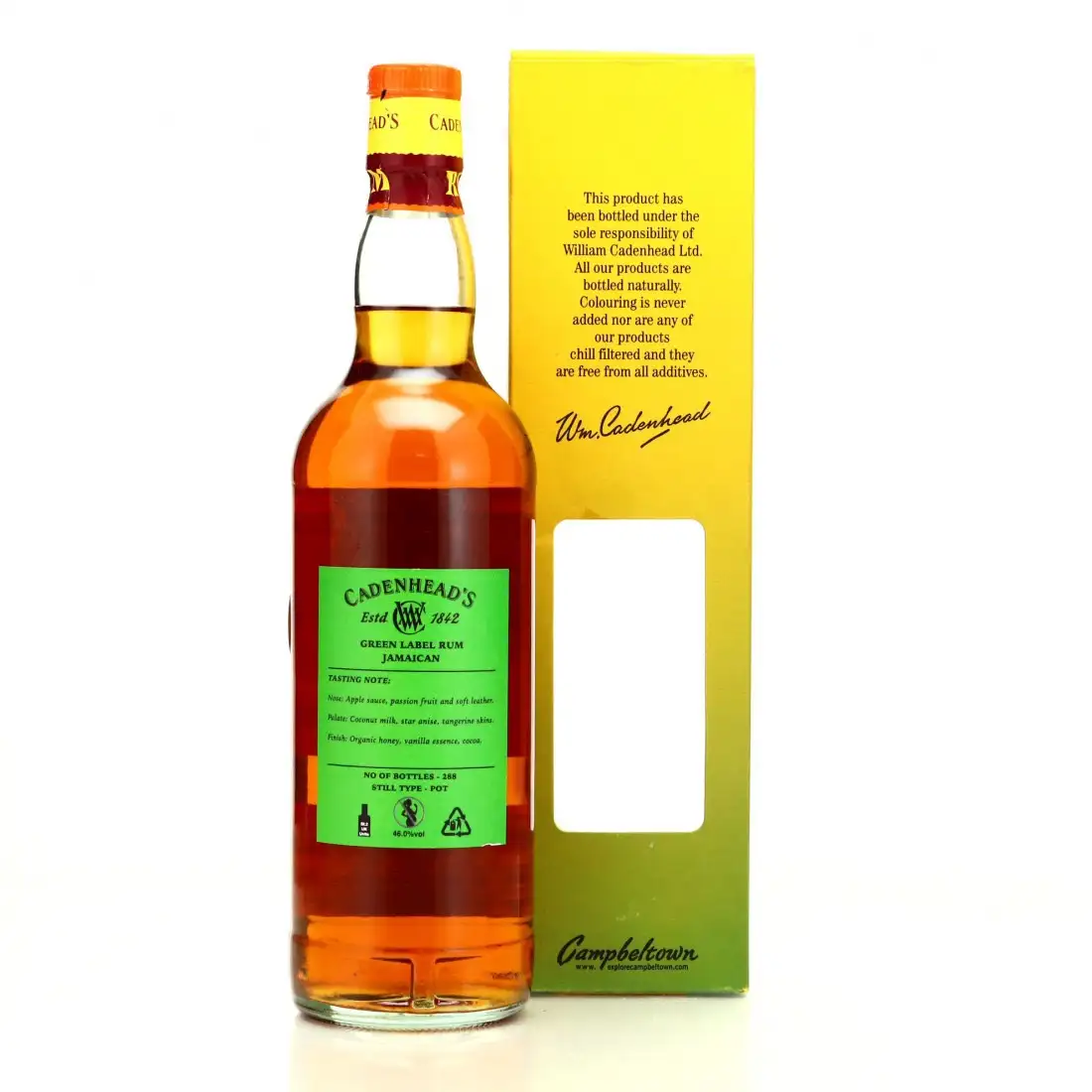 Image haute résolution de Cadenhead‘s Worthy Park Green Label 2007