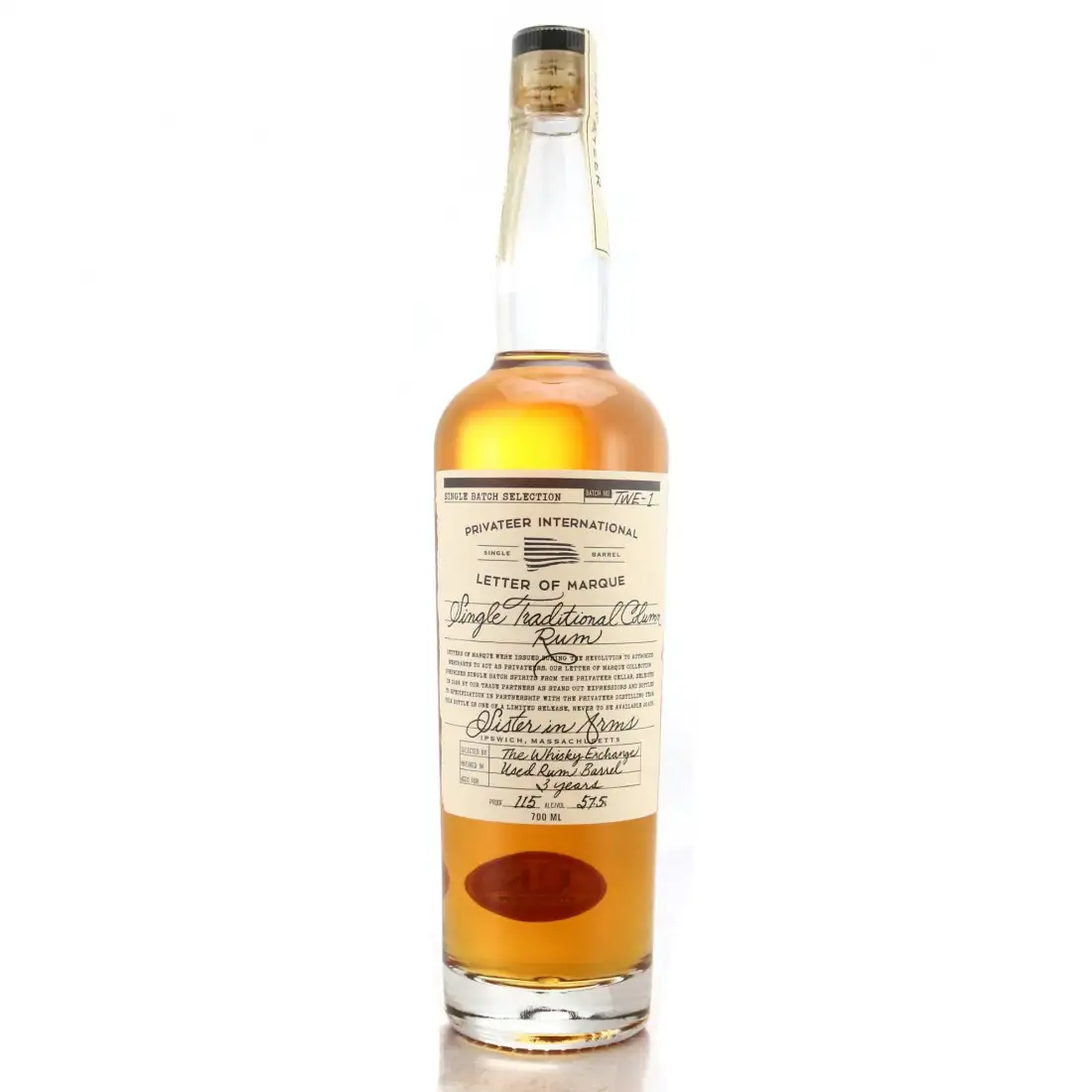 Bottle of Privateer Letter of Marque 'Sister in Arms'