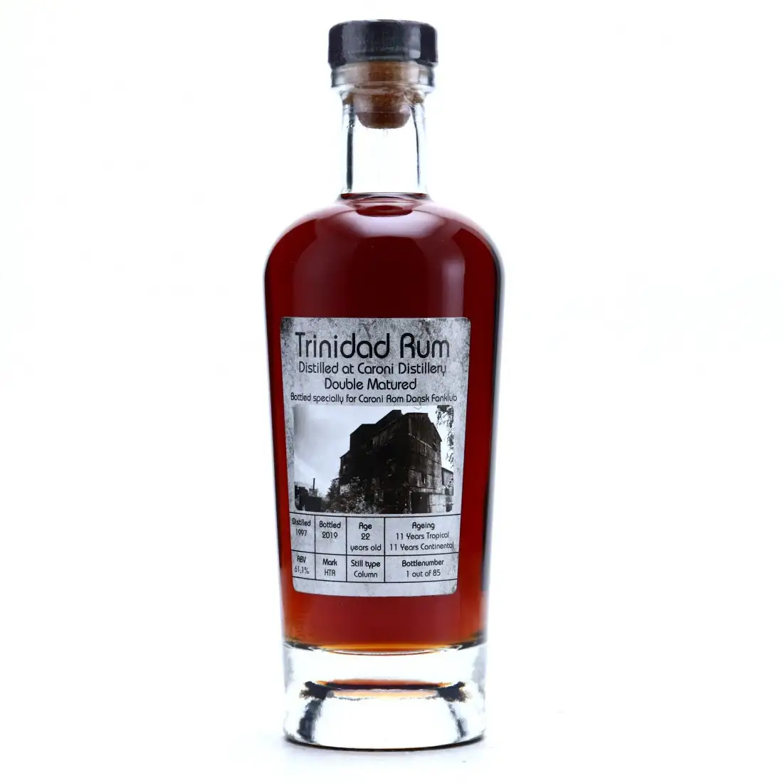 Bottle of Caroni dansk fanklub Caroni Fan flaske Denmark HTR 1997