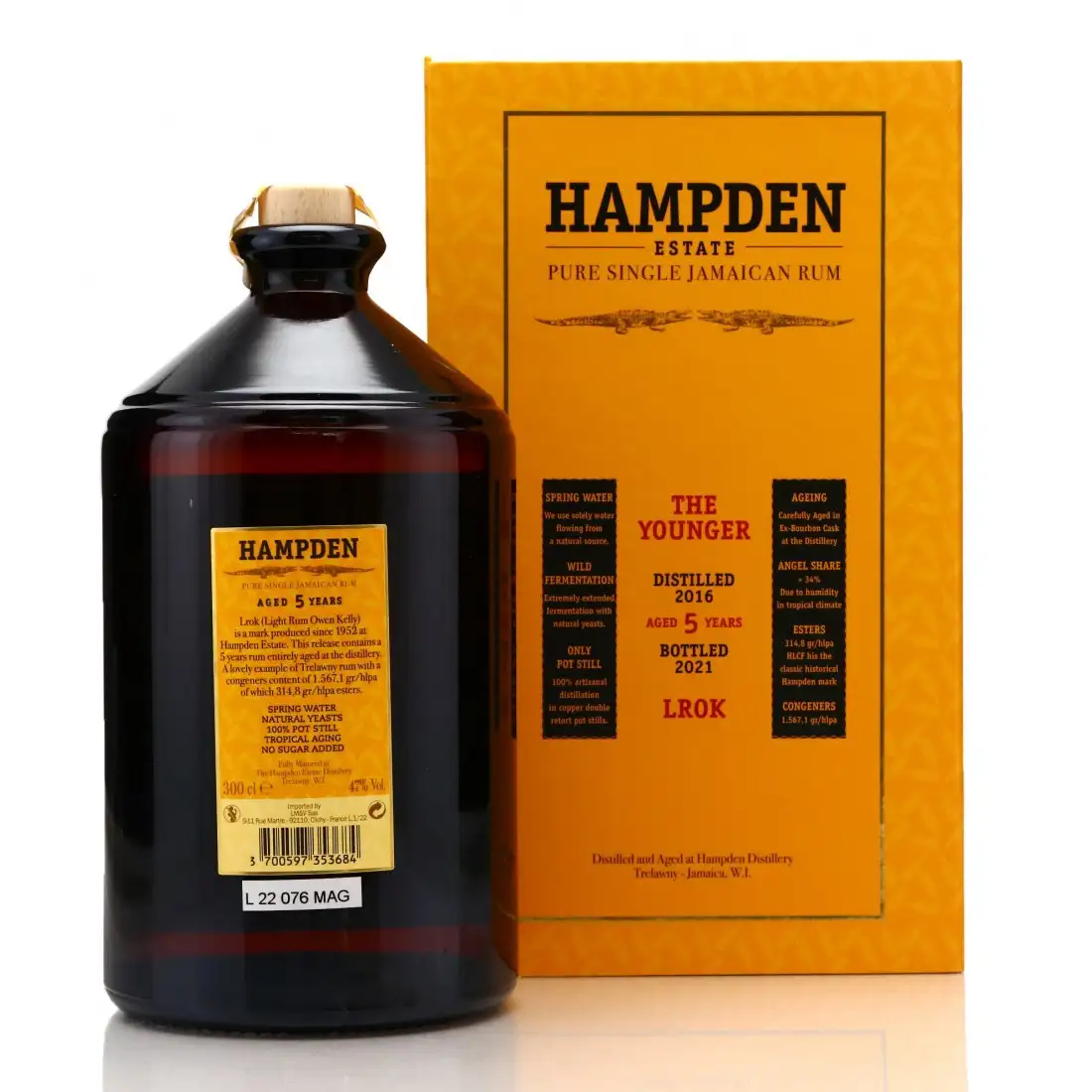 High resolution image of Velier Hampden The Younger (300cl) LROK 2016