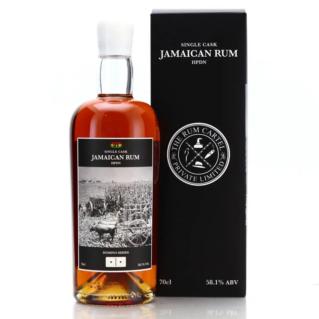 Bottle of LM&V Hampden Rum Cartel Domino Series