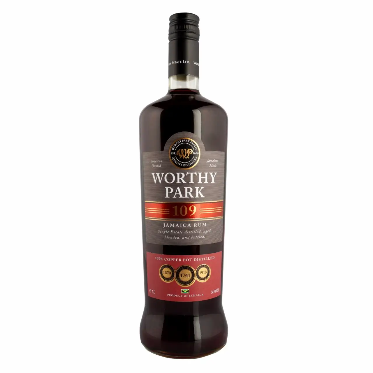 Bottle of Worthy Park 109 Jamaica Rum