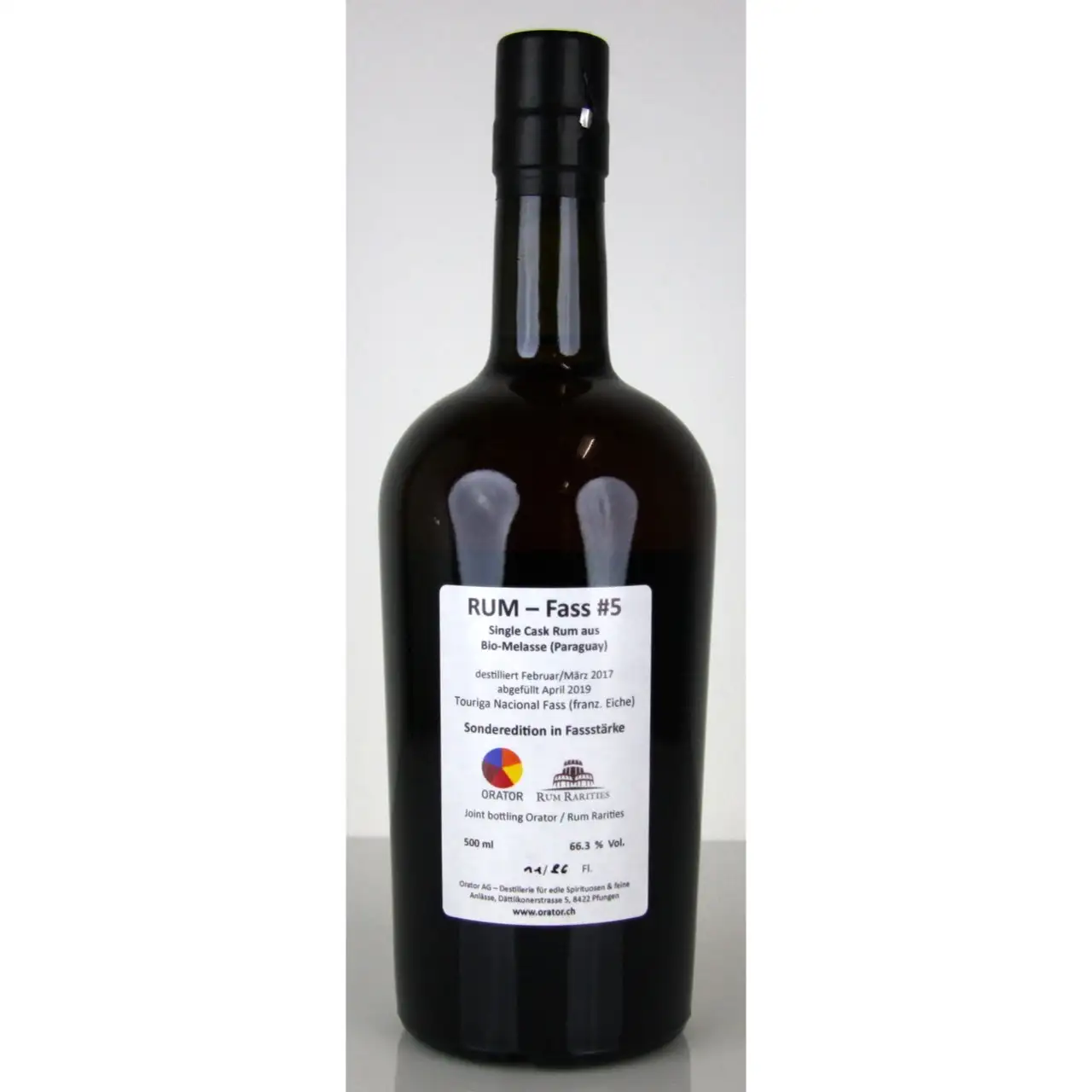 Image haute résolution de Rum Rarities Orator RUM - Fass #5 2017